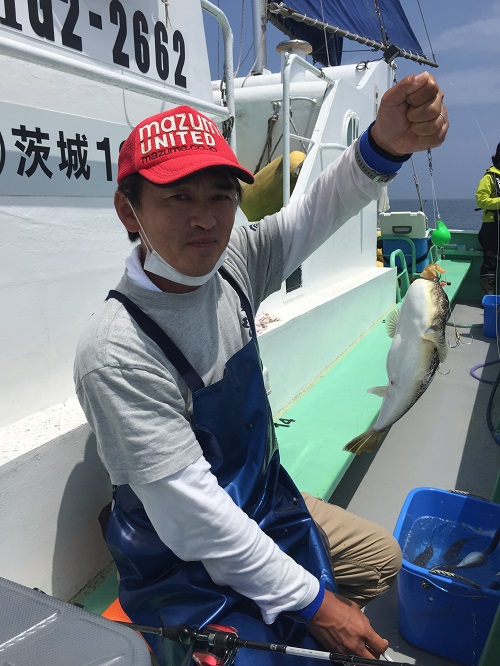 7月19日ショウサイフグ釣果報告 茨城県 大洗港 釣船 遊漁船 海釣り 光来丸